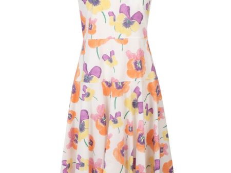 Allover Floral Print A-line Midi Dress For Sale