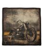 Black and Cream Harley Pocket Square Hot on Sale