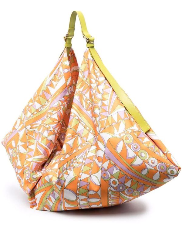 Bandierine Print Maxi Carré Bag in Aranica Verde Cheap