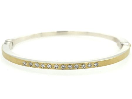 18K Yellow Gold Laura Diamond Bangle Online Sale