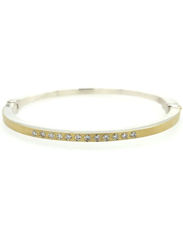 18K Yellow Gold Laura Diamond Bangle Online Sale