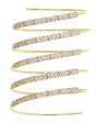 18k Yellow Gold Pave Diamond 5 Row Coil Bracelet Online now