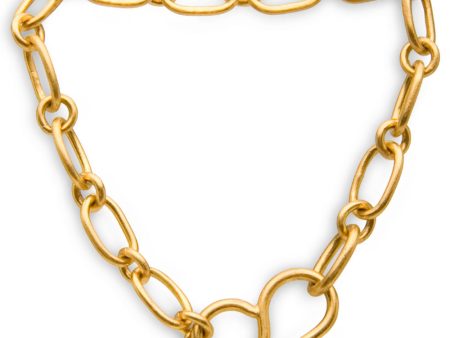 22k Gold Cable Chain Link Bracelet For Cheap