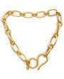 22k Gold Cable Chain Link Bracelet For Cheap