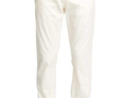 5 Pocket Pique Pants in Ivory Discount