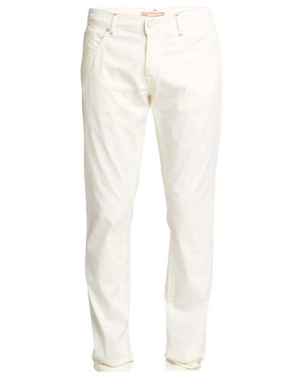 5 Pocket Pique Pants in Ivory Discount