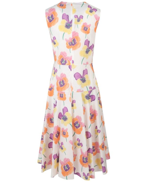 Allover Floral Print A-line Midi Dress For Sale