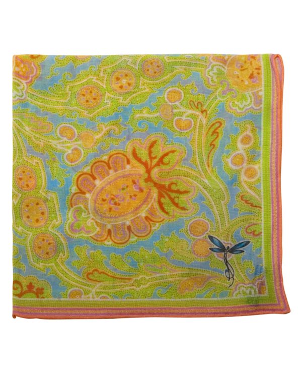 Peach Paisley Pocket Square Hot on Sale