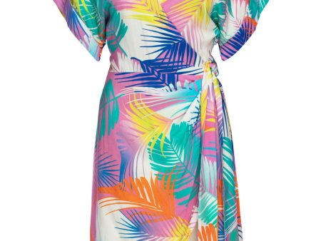 Desert Palms Wrap Mini Dress Supply