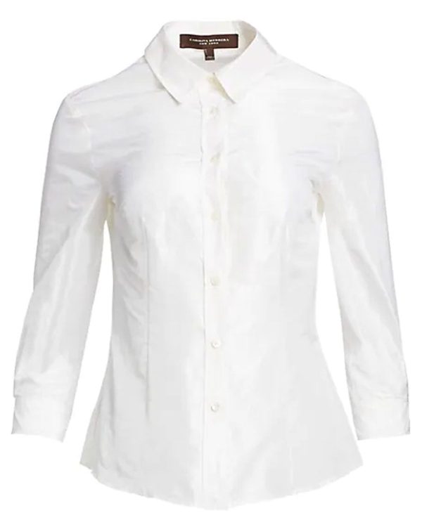 White Signature Taffeta Blouse Supply