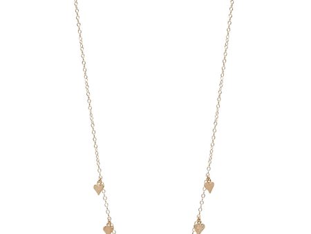 Yellow Gold Diamond Heart Charm Necklace Online Sale