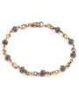 18k Yellow Gold Black Diamond Bead Bracelet Sale