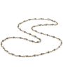 18k Yellow Gold, White Gold, and Sterling Silver Diamond Link Necklace Cheap