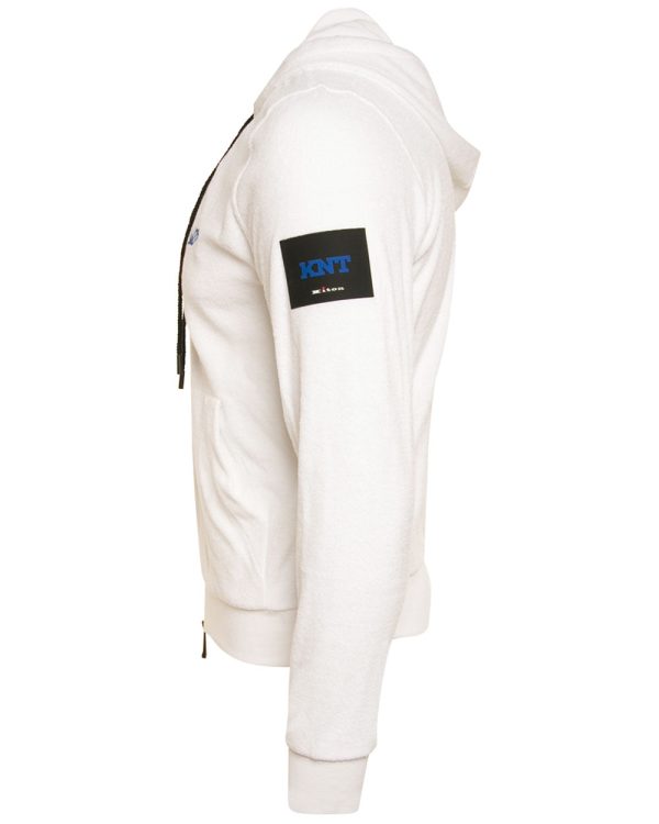 White Terry Full Zip Hoodie Supply