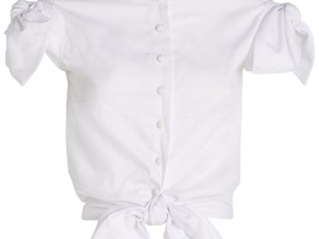 White Venus Tie Shirt Hot on Sale