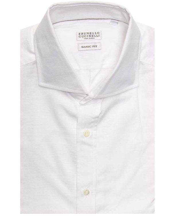 White Spread Collar Dress Shirt Online Sale