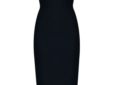 Black Colebrook Midi Dress Cheap