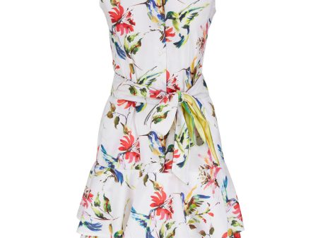 White Floral Naxa Dress Online Hot Sale