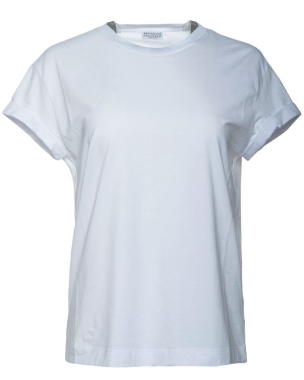 White Monili Collar T-Shirt Online Hot Sale