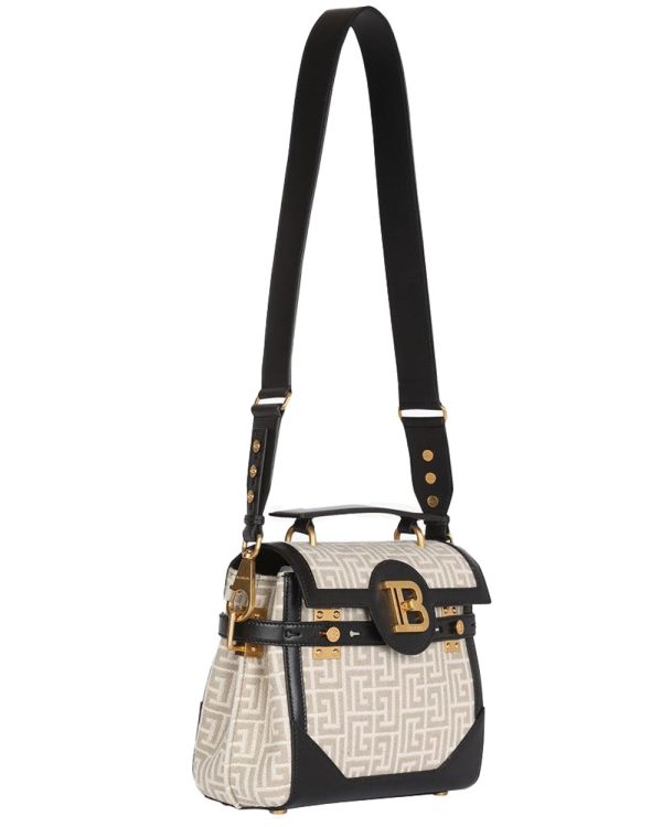 B Buzz 23 Monogram Bag in Natural Linen For Cheap