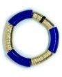 14k Gold and Cobalt Zo Stretch Bracelet on Sale