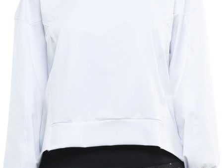 White Ruche Back Long Sleeve Online Hot Sale