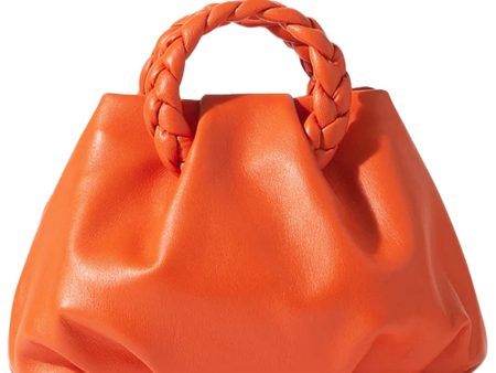 Bombon Small Leather Crossbody in Orange Discount