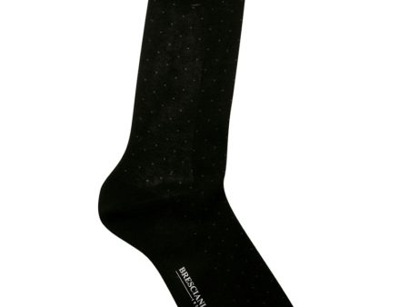 Beige and Black Pindot Midcalf Sock Online Sale