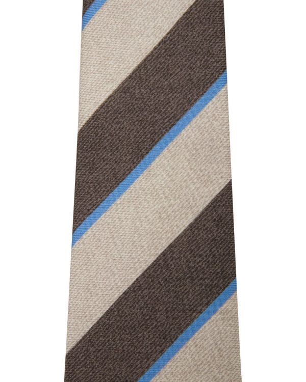 Beige and Brown Stripe Tie Fashion