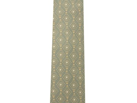 Beige and White Geometric Silk Tie Hot on Sale