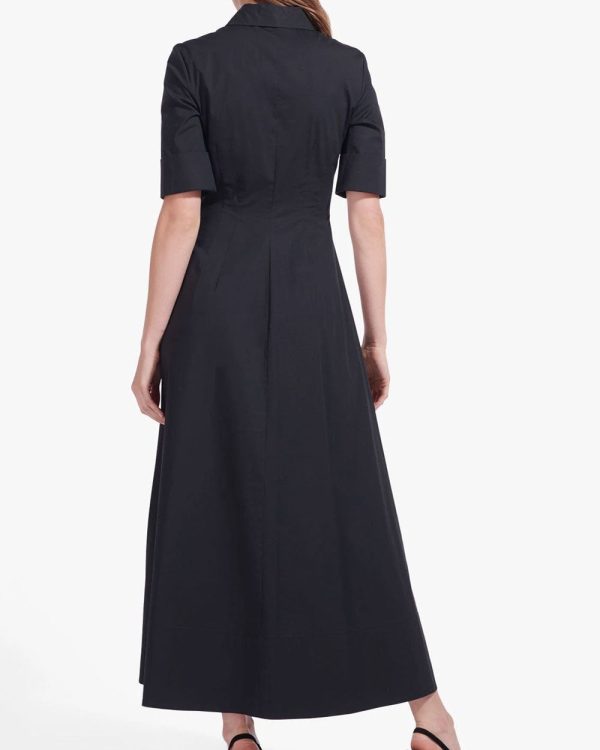 Black Button Down Joan Maxi Dress For Sale