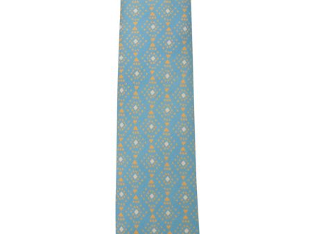 Yellow and Blue Geometric Silk Tie Online now