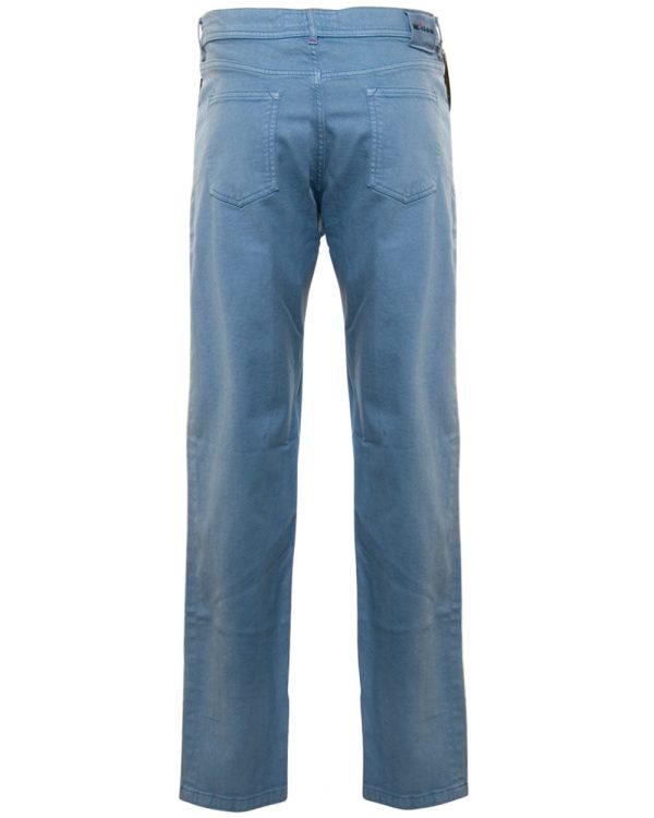 5 Pocket Denim Pant in High Blue For Discount