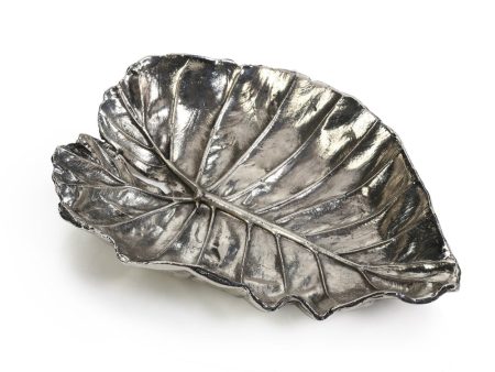 Antique Pewter Aspen Quaking Leaf Tray Supply