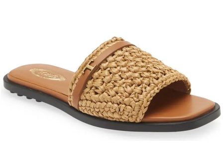 Woven Slide Sandal in Natural Hot on Sale