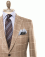 Beige Windowpane Sportcoat For Sale