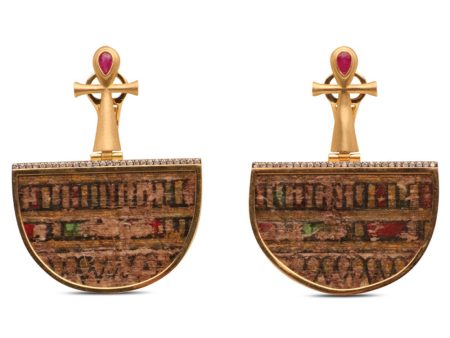 18k Yellow Gold Diamond Papyrus Earrings Online