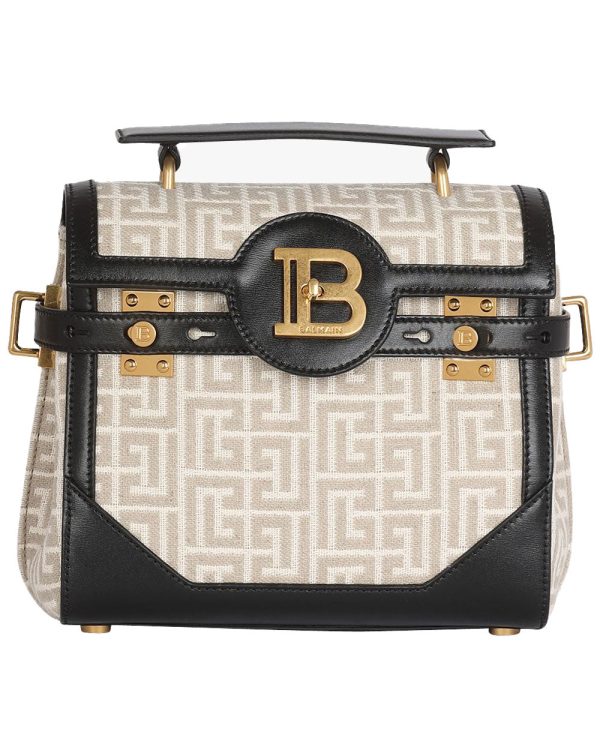 B Buzz 23 Monogram Bag in Natural Linen For Cheap