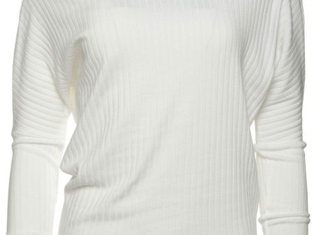 Winter White Rib Slouch Sweater Sale