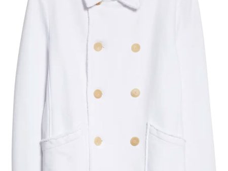 White French Terry Peacoat For Sale