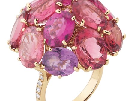 18k Yellow Gold Pink Tourmaline Ring Online Sale