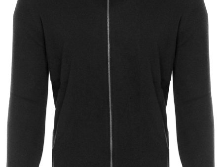 Black Cashmere Full Zip Sweater For Cheap