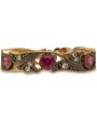 Yellow Gold Diamond and Ruby Band Ring Fashion