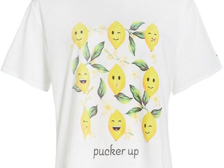 White Pucker Up Graphic Tee Online