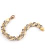 18k Yellow Gold, Platenite, and Diamond Link Bracelet Hot on Sale