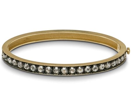 18k Yellow Gold Large Grey Diamond Bracelet Online Hot Sale