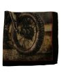 Black and Cream Harley Pocket Square Hot on Sale