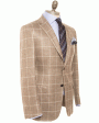 Beige Windowpane Sportcoat For Sale