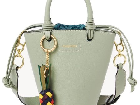 Small Cecilya Tote in Steel Green on Sale