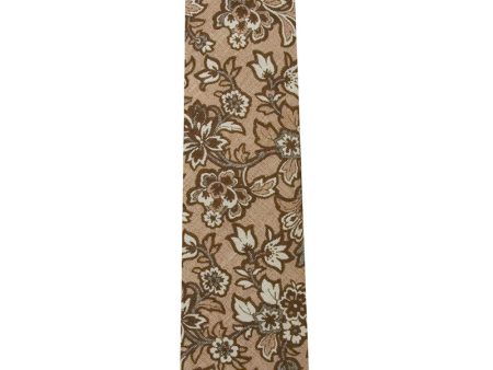 Beige and Blue Floral Tie on Sale